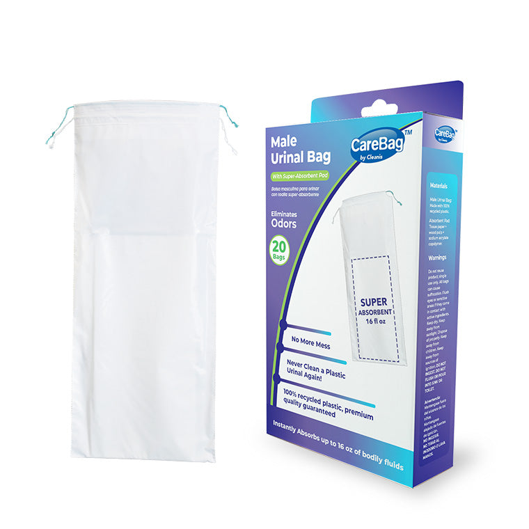 CareBag® Male Urinal Bag with Super-Absorbent Pad - Case of 420