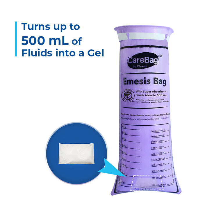 CareBag® Emesis Bag with Solidifier Pod - Case of 240