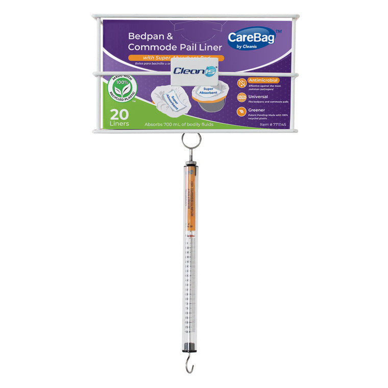 CareBag® Antimicrobial Bedpan & Commode Pail Liner with Super-Absorbent Pad - Case of 360