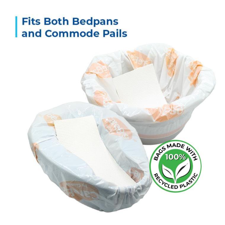 CareBag® Antimicrobial Bedpan & Commode Pail Liner with Super-Absorbent Pad - Case of 360